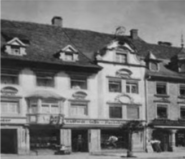 Fassade des Ladengeschäfts Görlacher in der Oberen Straße
